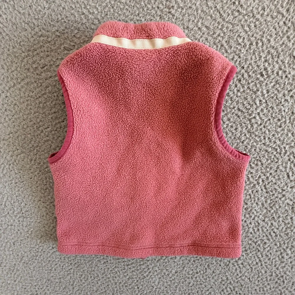 Patagonia Synchilla Fleece Vest Pink Full Zip Kids 12-18M Outdoor Outerwear